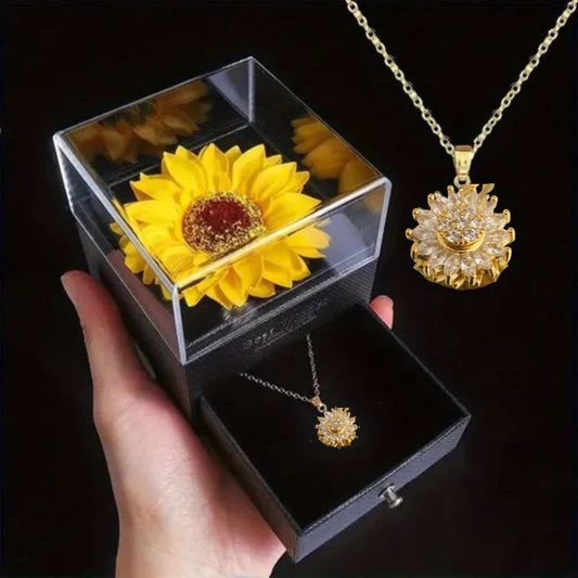 Collar Girasol Giratorio + CAJA GIRASOL