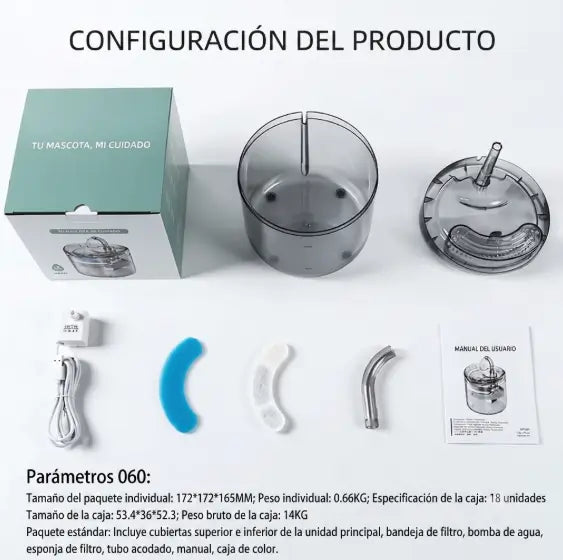 AquaFlow® Fuente de Agua Automática 🐾